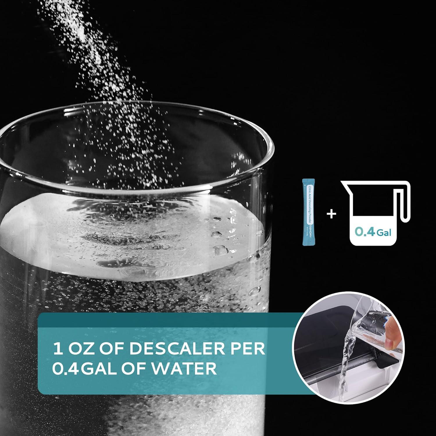 imageEUHOMY Ice Maker Cleaner ampamp Descaler  4 Use ampamp Individually Packed  Ice Machine Cleaner with Organic Citric Acid Descaling Powder Ideal for All Brands24 Ouncepack of 1