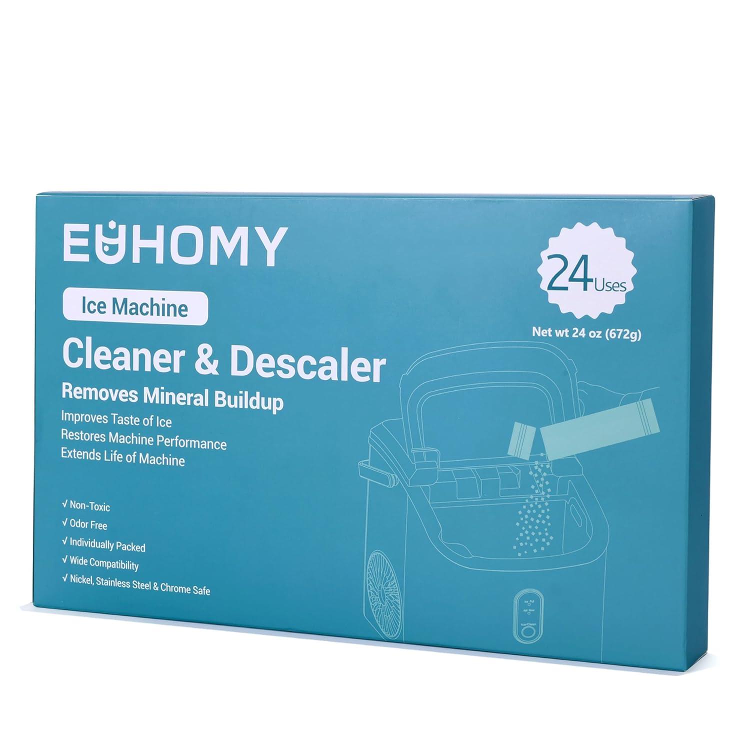 imageEUHOMY Ice Maker Cleaner ampamp Descaler  4 Use ampamp Individually Packed  Ice Machine Cleaner with Organic Citric Acid Descaling Powder Ideal for All Brands24 Ouncepack of 1