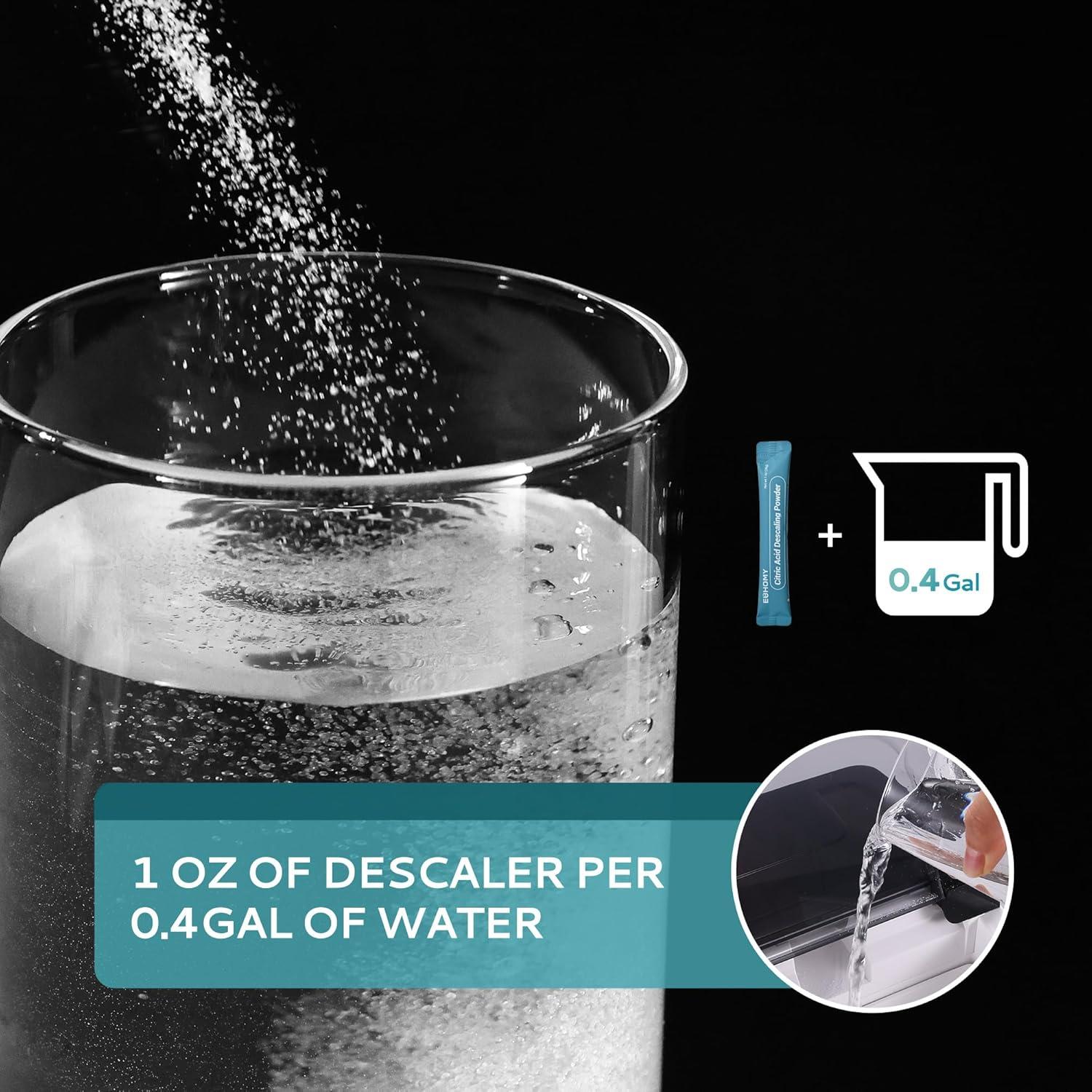 imageEUHOMY Ice Maker Cleaner ampamp Descaler  4 Use ampamp Individually Packed  Ice Machine Cleaner with Organic Citric Acid Descaling Powder Ideal for All Brands12 Ounceupgrade pack of 1