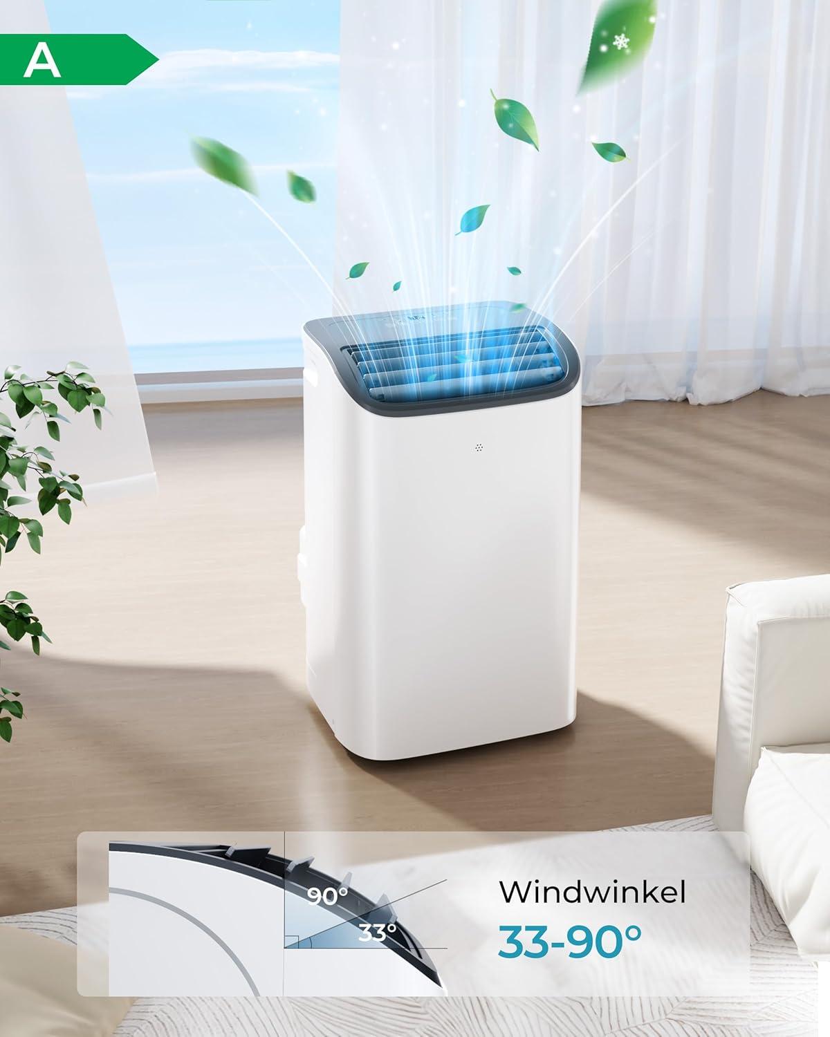 imageEUHOMY Portable Air Conditioners 12000 Btu 3 in 1 Portable Cooling AC with Dehumidifier Fan Modes Standup AC Unit with 46dB Low Noise ampamp 24H Timer Sleep Mode for Bedroom Rooms up to 550 SqFt12 000 BTU