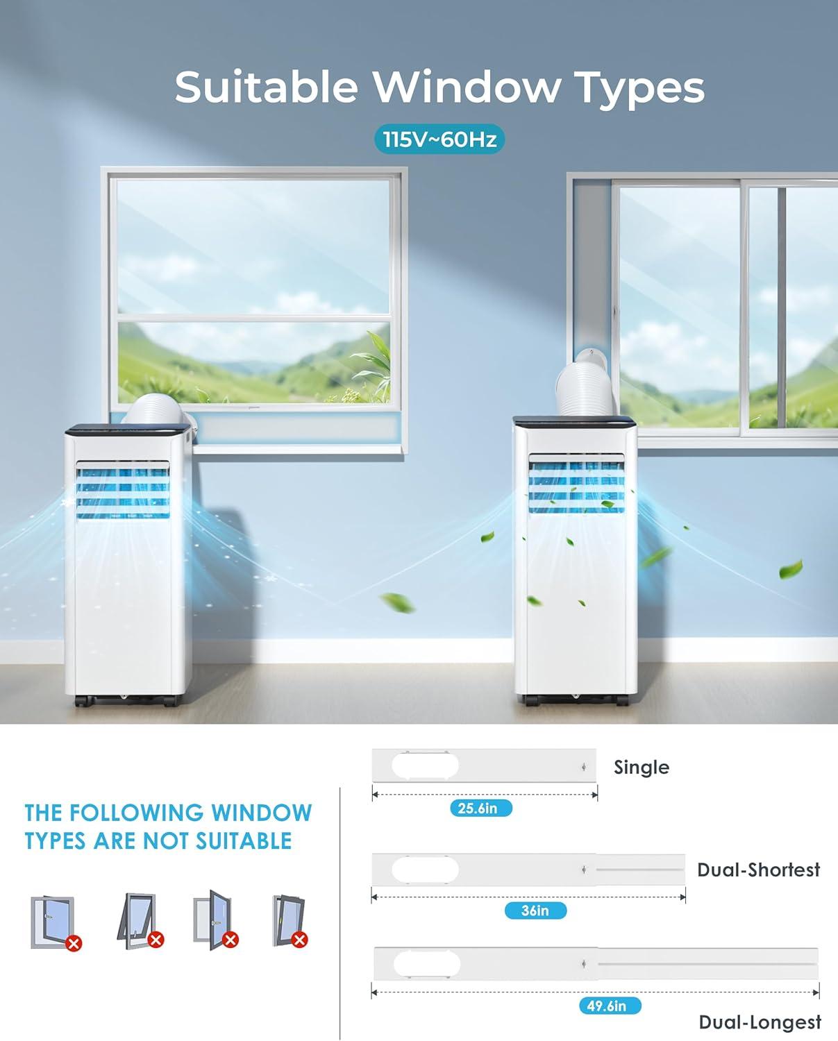 imageEUHOMY Portable Air Conditioners 12000 Btu 3 in 1 Portable Cooling AC with Dehumidifier Fan Modes Standup AC Unit with 46dB Low Noise ampamp 24H Timer Sleep Mode for Bedroom Rooms up to 550 SqFt10 000 BTU