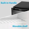 imageEUHOMY 11 CuFt Mini Freezer  Single Door Upright Freezer with Removable Shelf Reversible Door Compact Deep Freezer for HomeKitchenGarageBlack