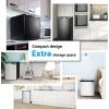 imageEUHOMY 11 CuFt Mini Freezer  Single Door Upright Freezer with Removable Shelf Reversible Door Compact Deep Freezer for HomeKitchenGarageBlack