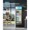 imageEUHOMY 114CuFt Back Bar Cooler With 3 Glass Doors 53quot Counter Height Beverage Refrigerator with LED Lighting Commercial Display Bar Fridge for BeerSoda DrinksWine Black9 CUFT Commercial Refrigerator