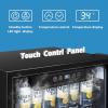 imageEUHOMY 114CuFt Back Bar Cooler With 3 Glass Doors 53quot Counter Height Beverage Refrigerator with LED Lighting Commercial Display Bar Fridge for BeerSoda DrinksWine Black32 CUFT Beverage Refrigerator
