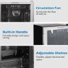 imageEUHOMY 114CuFt Back Bar Cooler With 3 Glass Doors 53quot Counter Height Beverage Refrigerator with LED Lighting Commercial Display Bar Fridge for BeerSoda DrinksWine Black32 CUFT Beverage Refrigerator