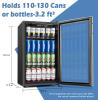 imageEUHOMY 114CuFt Back Bar Cooler With 3 Glass Doors 53quot Counter Height Beverage Refrigerator with LED Lighting Commercial Display Bar Fridge for BeerSoda DrinksWine Black32 CUFT Beverage Refrigerator
