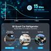 imageEUHOMY 12 Volt Refrigerator 11 Quart 10L Compressor Electric Cooler APP Control Car Fridge 1224V DC ampamp 100240V AC Car refrigerator 468 Portable Freezer for RV Camping TravelRefrigerator