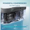 imageEUHOMY 12 Volt Refrigerator 11 Quart 10L Compressor Electric Cooler APP Control Car Fridge 1224V DC ampamp 100240V AC Car refrigerator 468 Portable Freezer for RV Camping TravelRefrigerator