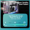 imageEUHOMY 12 Volt Refrigerator 17QT16L Car Refrigerator APP Control Car Fridge 100240V AC 1224V DC Portable Freezer 468 12V Cooler For Van Fishing Camping Travel HomeWhite Black