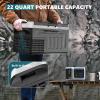 imageEUHOMY 12 Volt Refrigerator 22QT21L 12V Cooler Compressor Electric Cooler 468 12V Fridge 1224V DC 100240V AC Portable Freezer for Camping Travel Truck Home22 Quart