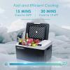 imageEUHOMY 12 Volt Refrigerator 32QT30L Electric Cooler Car Fridge APP Control Car Refrigerator 1224V DC 100240V AC Portable Freezer Usable Battery for Camping Travel Truck OutdoorRefrigerator