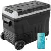 imageEUHOMY 12 Volt Refrigerator 53QT50L Electric Cooler Portable Freezer 12V24V DC 100240V AC 12V Fridge 468 12V Cooler with Wheels ampamp 2 Baskets for Travel Truck Boat CampingRefrigerator