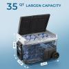 imageEUHOMY 12 Volt Refrigerator 53QT50L Electric Cooler Portable Freezer 12V24V DC 100240V AC 12V Fridge 468 12V Cooler with Wheels ampamp 2 Baskets for Travel Truck Boat CampingRefrigerator