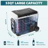 imageEUHOMY 12 Volt Refrigerator 53QT50L Electric Cooler Portable Freezer 12V24V DC 100240V AC 12V Fridge 468 12V Cooler with Wheels ampamp 2 Baskets for Travel Truck Boat CampingRefrigerator