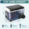 imageEUHOMY 12 Volt Refrigerator 53QT50L Electric Cooler Portable Freezer 12V24V DC 100240V AC 12V Fridge 468 12V Cooler with Wheels ampamp 2 Baskets for Travel Truck Boat CampingRefrigerator