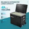 imageEUHOMY 12 Volt Refrigerator 59QT55L 12V Fridge APP Control Electric Cooler 1224V DC 110240V AC Car Refrigerator 068 12 Volt Cooler for Camping Trip Truck Boating Outdoor69QT