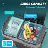 imageEUHOMY 12 Volt Refrigerator with Ice Maker 48QT45L Electric Cooler Usable Battery Dual Zone Car Refrigerator APP Control 12V Fridge 1224V DC 100240V AC for Camping Travel Outdoor HomeRefrigeratorIce Maker