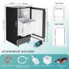 imageEUHOMY 15quot W Commercial Under Counter Ice Maker Machine 100 LbDay AutoCleaning ampamp 24H Timer Gravity DrainageStainless Steel Builtin Freestanding Ice Maker 24 Lb Bin Ideal for Commercial ampamp HomeSilver