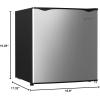 imageEUHOMY 17 CuFt Mini Fridge with Freezer Reversible Single Door Compact Refrigerator Adjustable Thermostat Energy Saving Mini Fridge for Bedroom Office Dorm SilverSilver