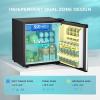 imageEUHOMY 17 CuFt Mini Fridge with Freezer Reversible Single Door Compact Refrigerator Adjustable Thermostat Energy Saving Mini Fridge for Bedroom Office Dorm SilverSilver