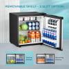 imageEUHOMY 17 CuFt Mini Fridge with Freezer Reversible Single Door Compact Refrigerator Adjustable Thermostat Energy Saving Mini Fridge for Bedroom Office Dorm SilverSilver