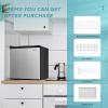 imageEUHOMY 17 CuFt Mini Fridge with Freezer Reversible Single Door Compact Refrigerator Adjustable Thermostat Energy Saving Mini Fridge for Bedroom Office Dorm SilverSilver