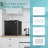 imageEUHOMY 17 CuFt Mini Fridge with Freezer Reversible Single Door Compact Refrigerator Adjustable Thermostat Energy Saving Mini Fridge for Bedroom Office Dorm SilverBlack