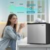 imageEUHOMY 17 CuFt Mini Fridge with Freezer Reversible Single Door Compact Refrigerator Adjustable Thermostat Energy Saving Mini Fridge for Bedroom Office Dorm SilverSilver