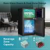 imageEUHOMY 18L Beverage Refrigerator Cooler 24 Cans Mini Fridge with Quiet Compressor Countertop Small Fridge with 40F61F Digital Temperature Control LED Lgiht for Home Bar Office30 CUFT