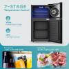 imageEUHOMY 18L Beverage Refrigerator Cooler 24 Cans Mini Fridge with Quiet Compressor Countertop Small Fridge with 40F61F Digital Temperature Control LED Lgiht for Home Bar Office30 CUFT