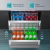 imageEUHOMY 24 Inch Under Counter Double Drawer Fridge Weather Proof Stainless Steel Outdoor Beverage Refrigerator for Patio Builtin Beverage Fridge for Home ampamp Commercial Use Stainless Steel SilverDrawer Refrigerator
