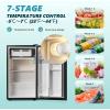 imageEUHOMY 31 CuFt Mini Fridge with Freezer Single Door Compact Refrigerator Adjustable Thermostat Mini Refrigerator Low Power Mini fridge for Bedroom Dorm Office New BlackBlack