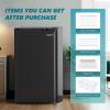 imageEUHOMY 31 CuFt Mini Fridge with Freezer Single Door Compact Refrigerator Adjustable Thermostat Mini Refrigerator Low Power Mini fridge for Bedroom Dorm Office New BlackBlack