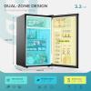imageEUHOMY 31 CuFt Mini Fridge with Freezer Single Door Compact Refrigerator Adjustable Thermostat Mini Refrigerator Low Power Mini fridge for Bedroom Dorm Office New BlackBlack