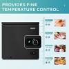 imageEUHOMY 35 CuFt Chest Freezer with Removable Basket Small Deep Freezer Adjustable 7 Thermostat Quiet Mini Freezer FreeStanding Top Door Energy Saving for ApartmentGarageBasementDormHomeBlack70 CUFT
