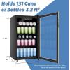 imageEUHOMY 48 Can Beverage Refrigerator coolerMini Fridge Glass Door for Beer Drinks Wines Countertop Beverage Fridge with Adjustable Shelves Blue LED for HomeOfficeDormBar 13 cuft32 CUFT