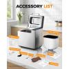 imageEUHOMY Bread Maker Machine 2LB Bread Maker for 3 Loaf Sizes ampamp 3 Crust Colors  Ideal for Family Gifts Breadmaker with Stainless Steel and Fruit ampamp Nut Dispenser Gluten FreeNEW Bread Maker 13 Programs