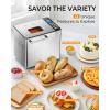 imageEUHOMY Bread Maker Machine 2LB Bread Maker for 3 Loaf Sizes ampamp 3 Crust Colors  Ideal for Family Gifts Breadmaker with Stainless Steel and Fruit ampamp Nut Dispenser Gluten FreeNEW Bread Maker 13 Programs
