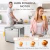 imageEUHOMY Bread Maker Machine 2LB Bread Maker for 3 Loaf Sizes ampamp 3 Crust Colors  Ideal for Family Gifts Breadmaker with Stainless Steel and Fruit ampamp Nut Dispenser Gluten FreeBread Maker