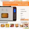imageEUHOMY Bread Maker Machine 2LB Bread Maker for 3 Loaf Sizes ampamp 3 Crust Colors  Ideal for Family Gifts Breadmaker with Stainless Steel and Fruit ampamp Nut Dispenser Gluten FreeBread Maker