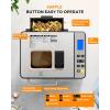 imageEUHOMY Bread Maker Machine 2LB Bread Maker for 3 Loaf Sizes ampamp 3 Crust Colors  Ideal for Family Gifts Breadmaker with Stainless Steel and Fruit ampamp Nut Dispenser Gluten FreeBread Maker 25 Programs