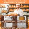 imageEUHOMY Bread Maker Machine 2LB Bread Maker for 3 Loaf Sizes ampamp 3 Crust Colors  Ideal for Family Gifts Breadmaker with Stainless Steel and Fruit ampamp Nut Dispenser Gluten FreeBread Maker
