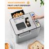 imageEUHOMY Bread Maker Machine 2LB Bread Maker for 3 Loaf Sizes ampamp 3 Crust Colors  Ideal for Family Gifts Breadmaker with Stainless Steel and Fruit ampamp Nut Dispenser Gluten FreeBread Maker 25 Programs