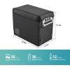 imageEUHOMY CF55 Insulated Protective Cover 59 Quart Car Refrigerator Insulated Transit Bag 12 Volt Portable Refrigerator Cover 59QT Car Fridge Freezer BlackRefrigerator