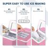 imageEUHOMY Commercial Ice Maker Machine  95lbs Daily Production 33lbs Ice Storage Stainless Steel Freestanding ampamp Under Counter Ice Maker Ideal Ice Maker for HomeBarRestaurantOutdoor ActivitiesPink