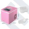 imageEUHOMY Commercial Ice Maker Machine  95lbs Daily Production 33lbs Ice Storage Stainless Steel Freestanding ampamp Under Counter Ice Maker Ideal Ice Maker for HomeBarRestaurantOutdoor ActivitiesPink
