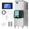 imageEUHOMY Commercial Ice Maker Machine 400Lbs24H SECOP CompressorampampETL Approval Industrial Ice Machine 250Lbs Storage Ice Ready in 815 min Stainless Steel Ice Maker for BarCafeRestaurantBusinessSilver