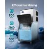 imageEUHOMY Commercial Ice Maker Machine 400Lbs24H SECOP CompressorampampETL Approval Industrial Ice Machine 250Lbs Storage Ice Ready in 815 min Stainless Steel Ice Maker for BarCafeRestaurantBusinessSilver