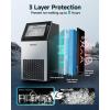 imageEUHOMY Commercial Ice Maker Machine100lbs24H Stainless Steel Under Counter Ice Machine with 33lbs Storage Bin Freestanding Ice Maker for HomeBarCafeRestaurant100lbsday